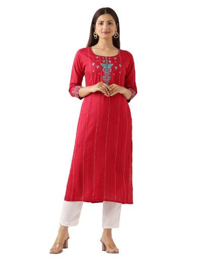 Picture of Kurti with mirror work