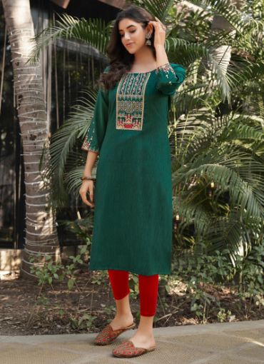 Picture of Casual Wear  Embroidery Work Rayon  Kurti