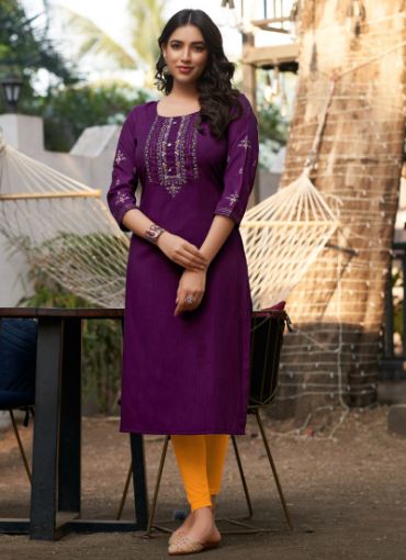 Picture of Casual Wear  Embroidery Work Rayon  Kurti