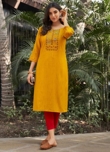 Picture of Casual Wear  Embroidery Work Rayon  Kurti