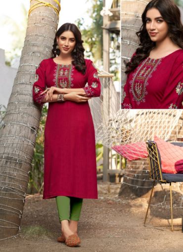 Picture of Casual Wear  Embroidery Work Rayon  Kurti