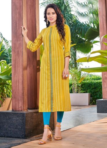 Picture of Casual Wear  Embroidery Work Cotton Kurti