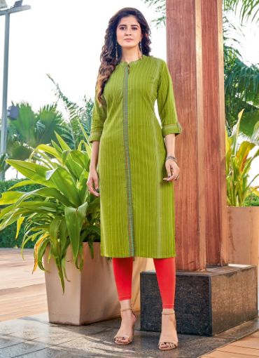 Picture of Casual Wear  Embroidery Work Cotton Kurti