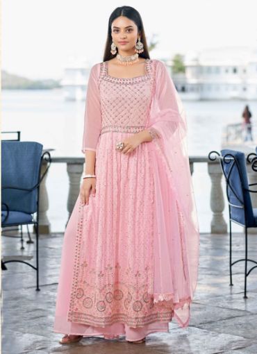 Picture of Festival Wear Embroidery Work Georgette Salwar Suit